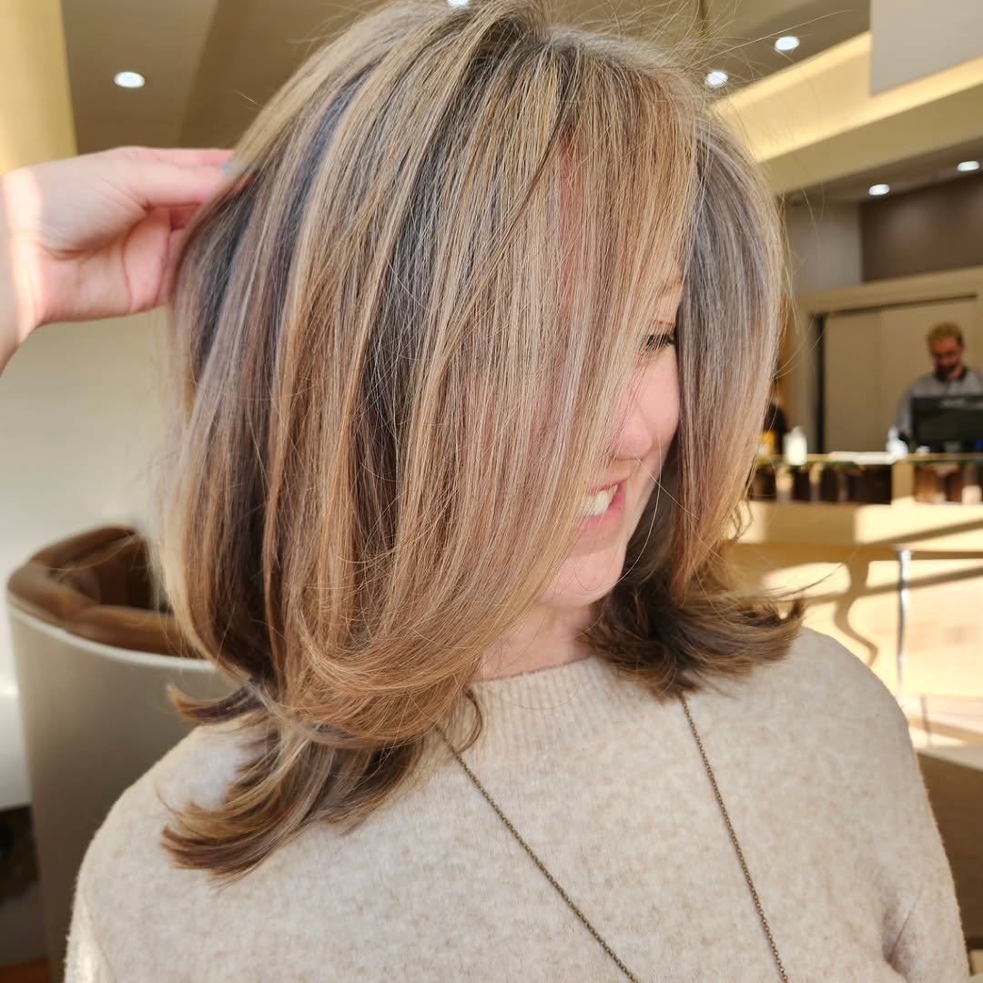 Before and after transformation, Fisher Experience Salon and Spa, Braintree MA